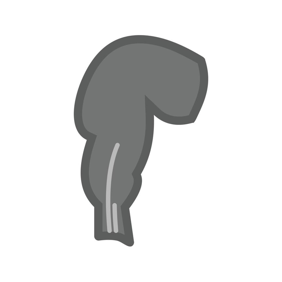 icône rectum plat en niveaux de gris vecteur