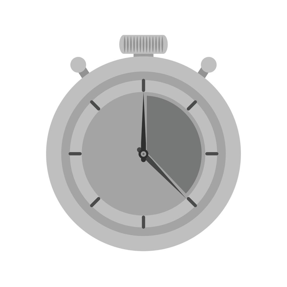 icône en niveaux de gris plat basée sur le temps vecteur