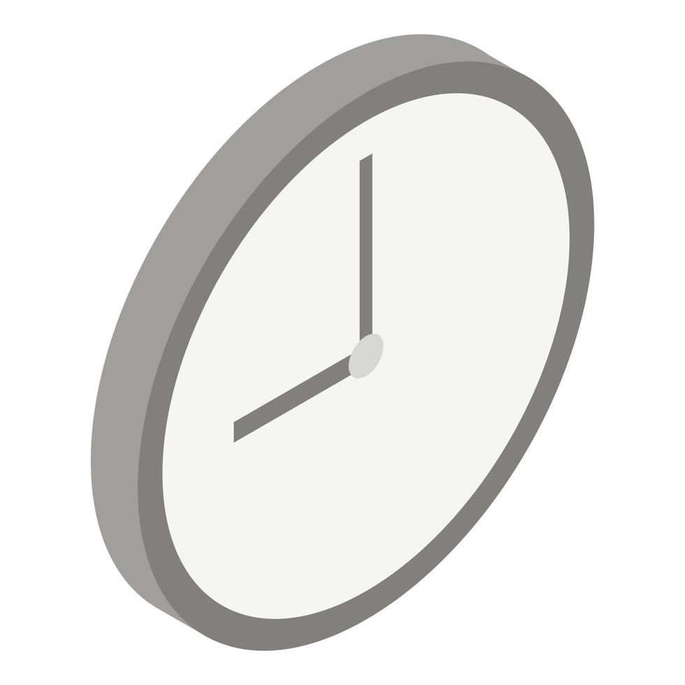 icône d'horloge murale de chambre, style isométrique vecteur