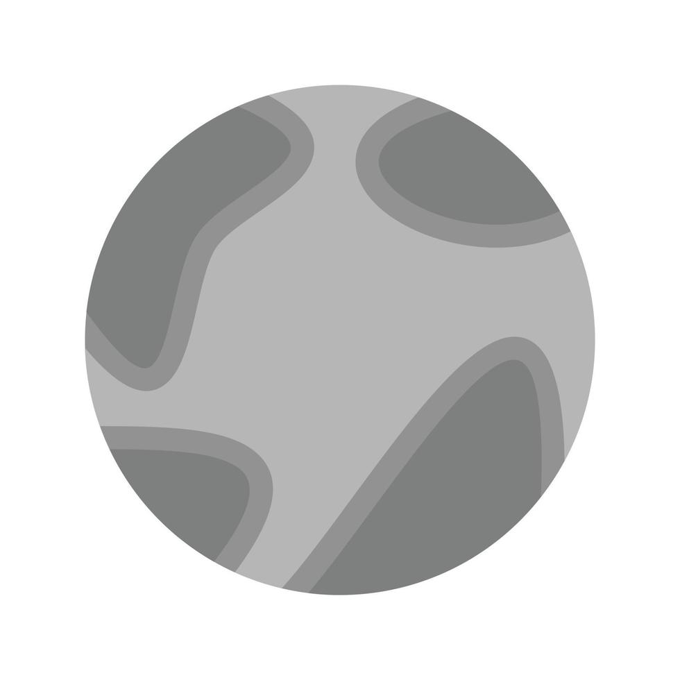 icône du monde plat en niveaux de gris vecteur