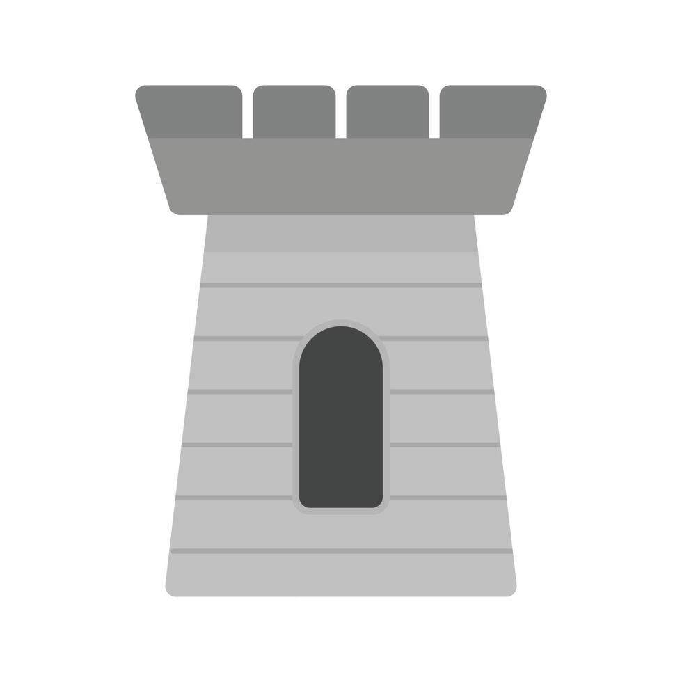 icône de château plat en niveaux de gris vecteur