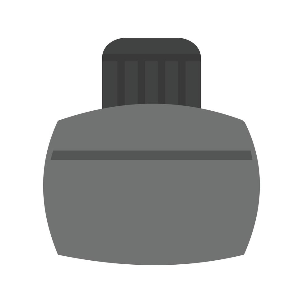 icône de bouteille d'encre plat en niveaux de gris vecteur