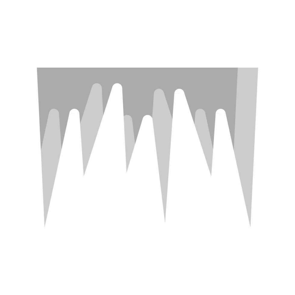 icône plate en niveaux de gris de glaçon vecteur