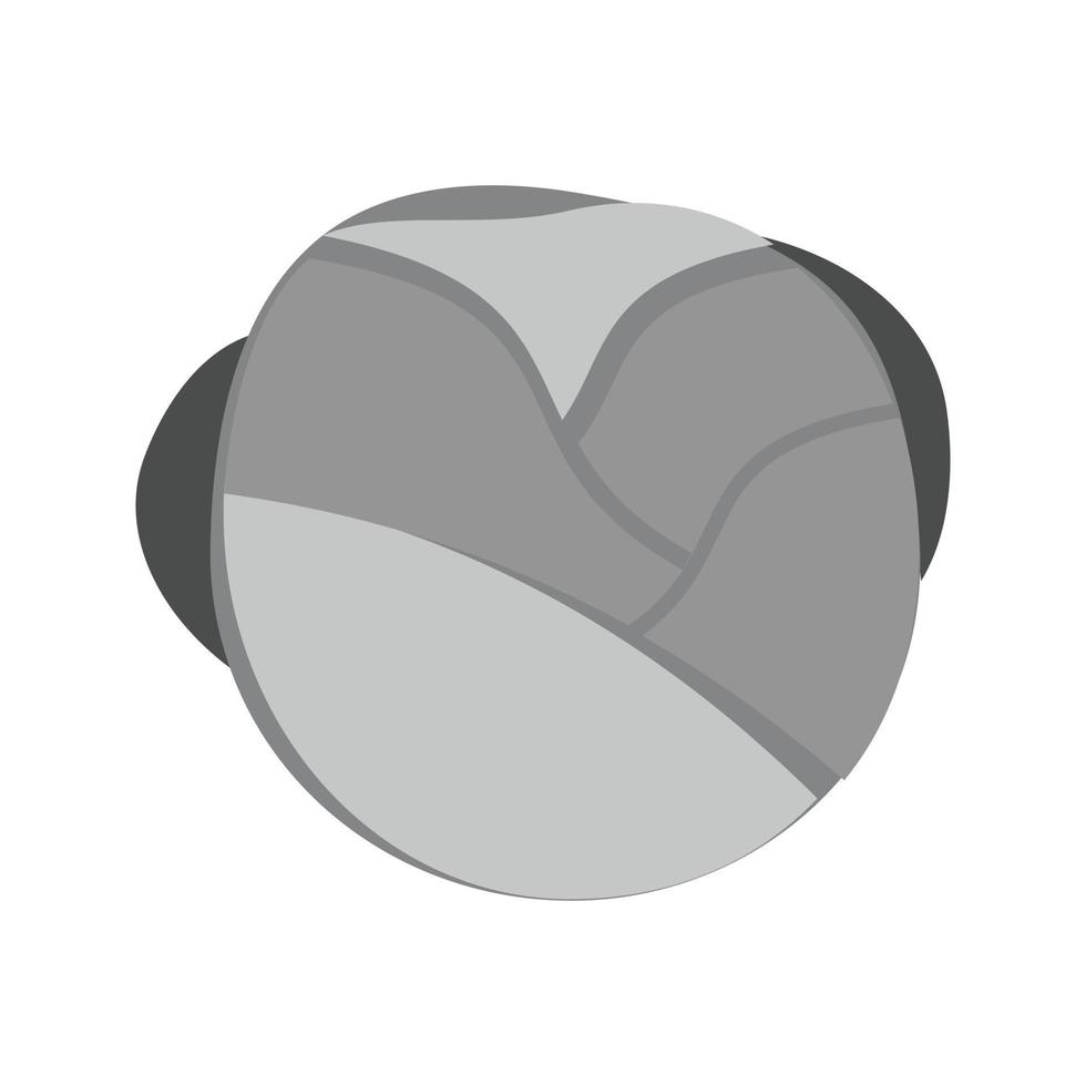icône plate en niveaux de gris de laitue vecteur