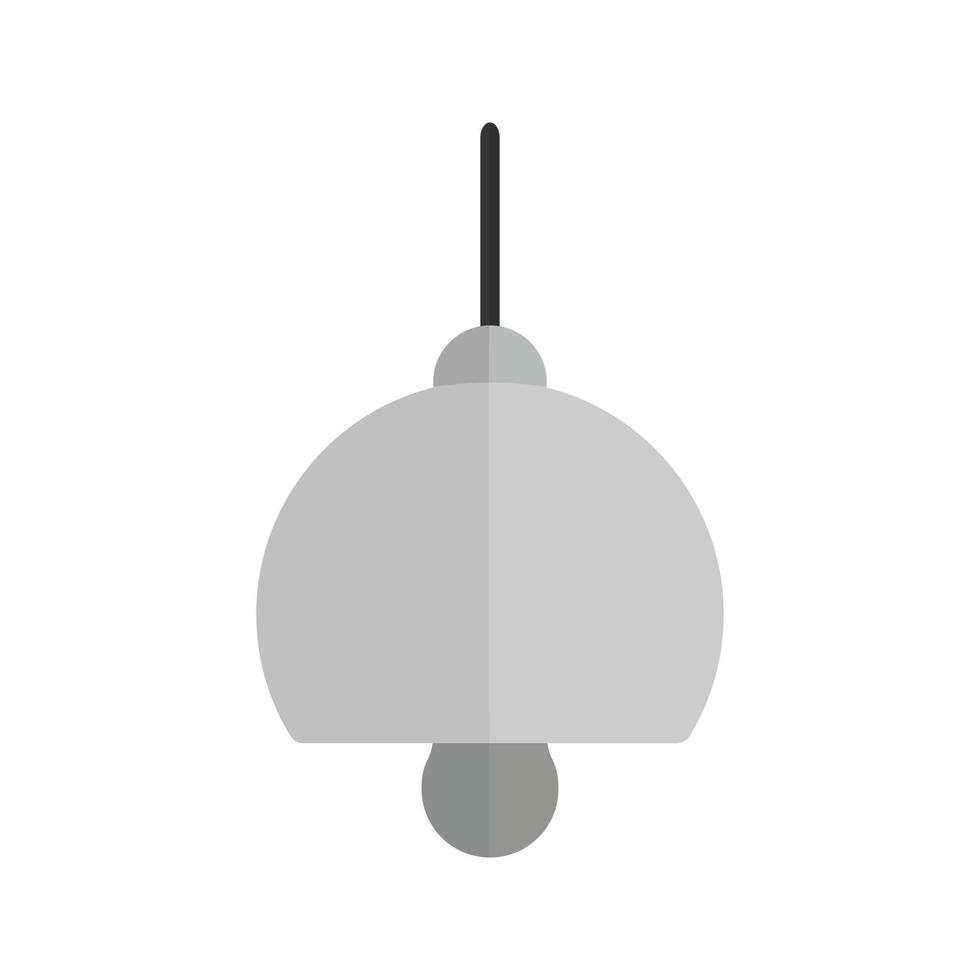 plafonnier plat icône en niveaux de gris vecteur