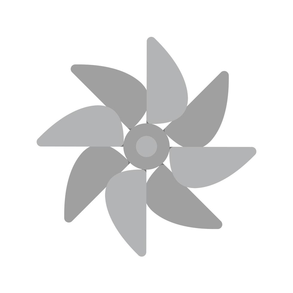 icône plate en niveaux de gris de la turbine vecteur