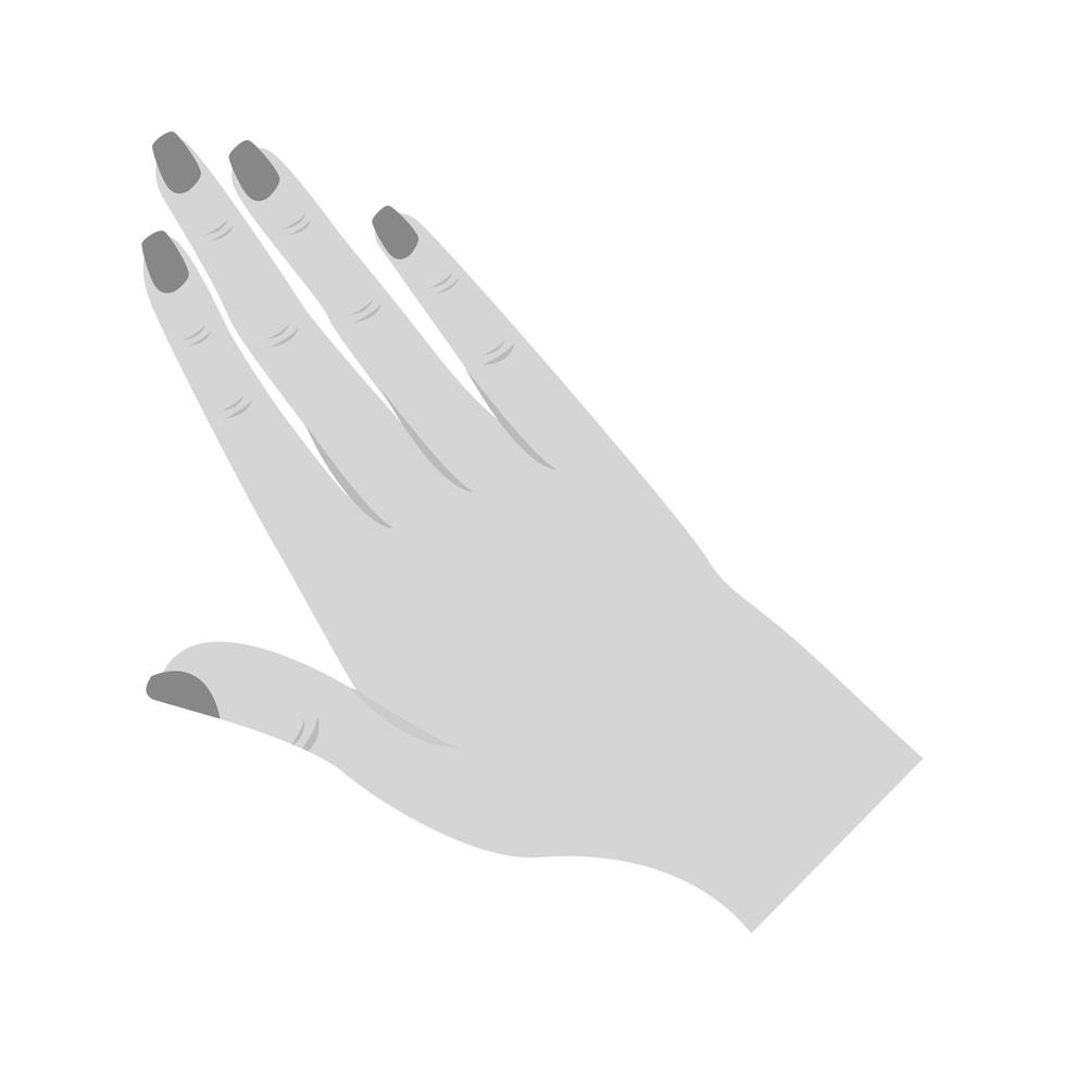 vernis à ongles sur l'icône en niveaux de gris plat vecteur