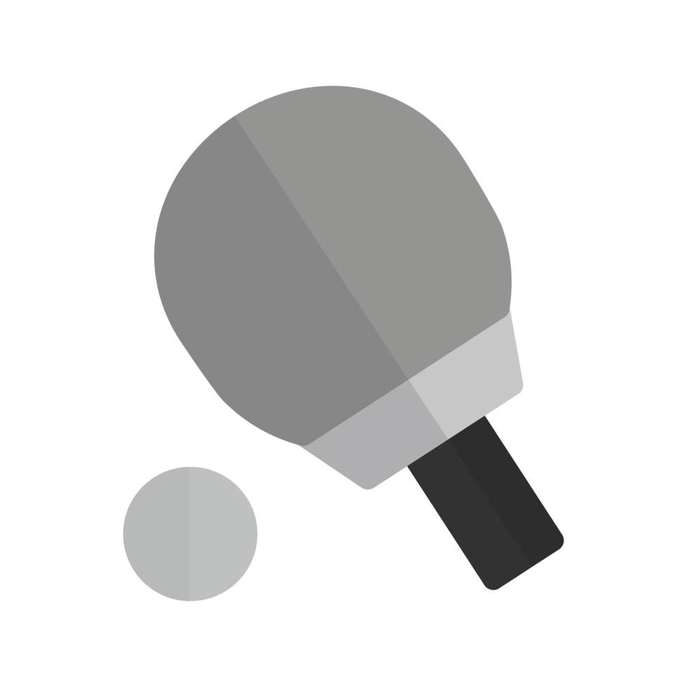 icône de tennis de table en niveaux de gris plat vecteur