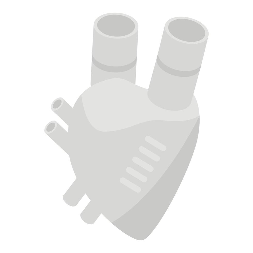 icône de coeur artificiel, style isométrique vecteur