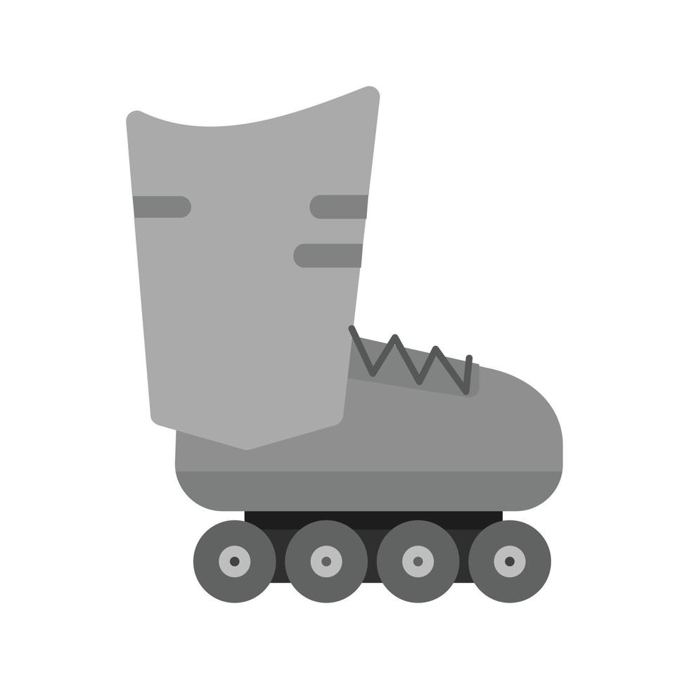 icône plate en niveaux de gris de patins vecteur