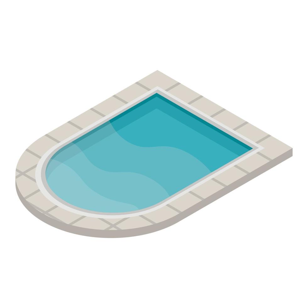 icône de piscine pour enfants, style isométrique vecteur