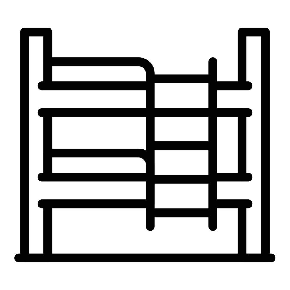 icône de meubles de lit superposé, style de contour vecteur