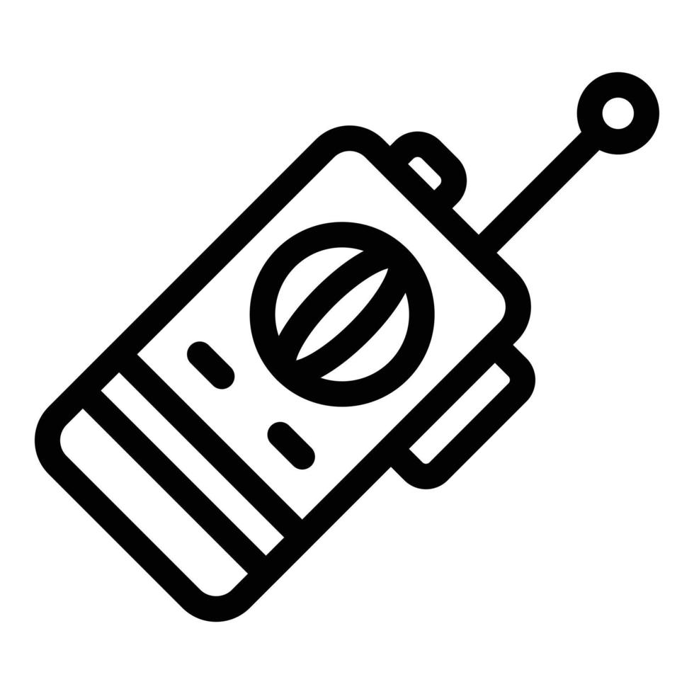 icône de talkie-walkie de communication, style de contour vecteur
