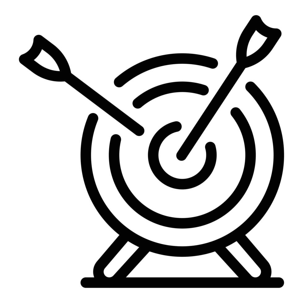 icône de cible d'arche, style de contour vecteur