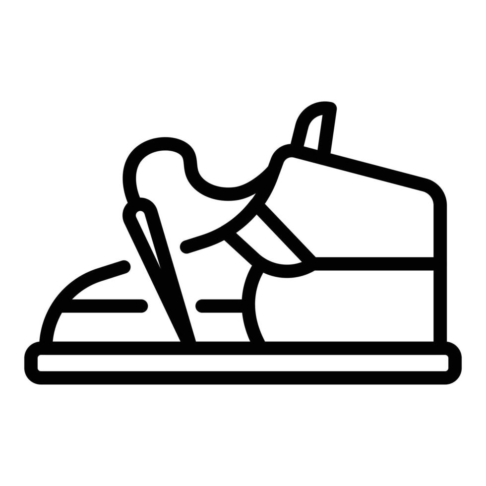icône de réparation de chaussures à aiguille, style de contour vecteur