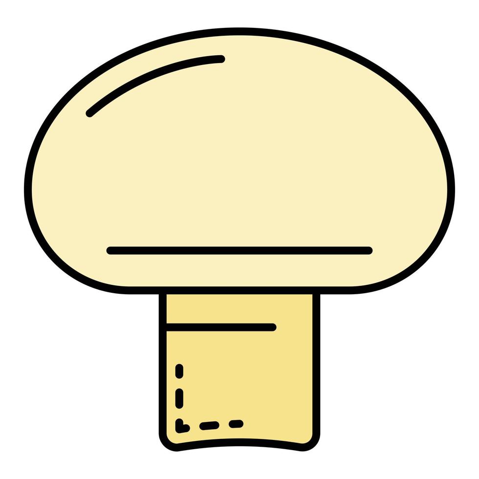 vecteur de contour de couleur icône champignon