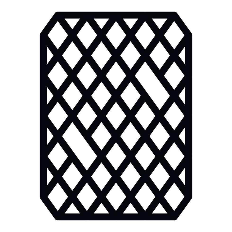 icône de paillasson en caoutchouc, style de contour vecteur