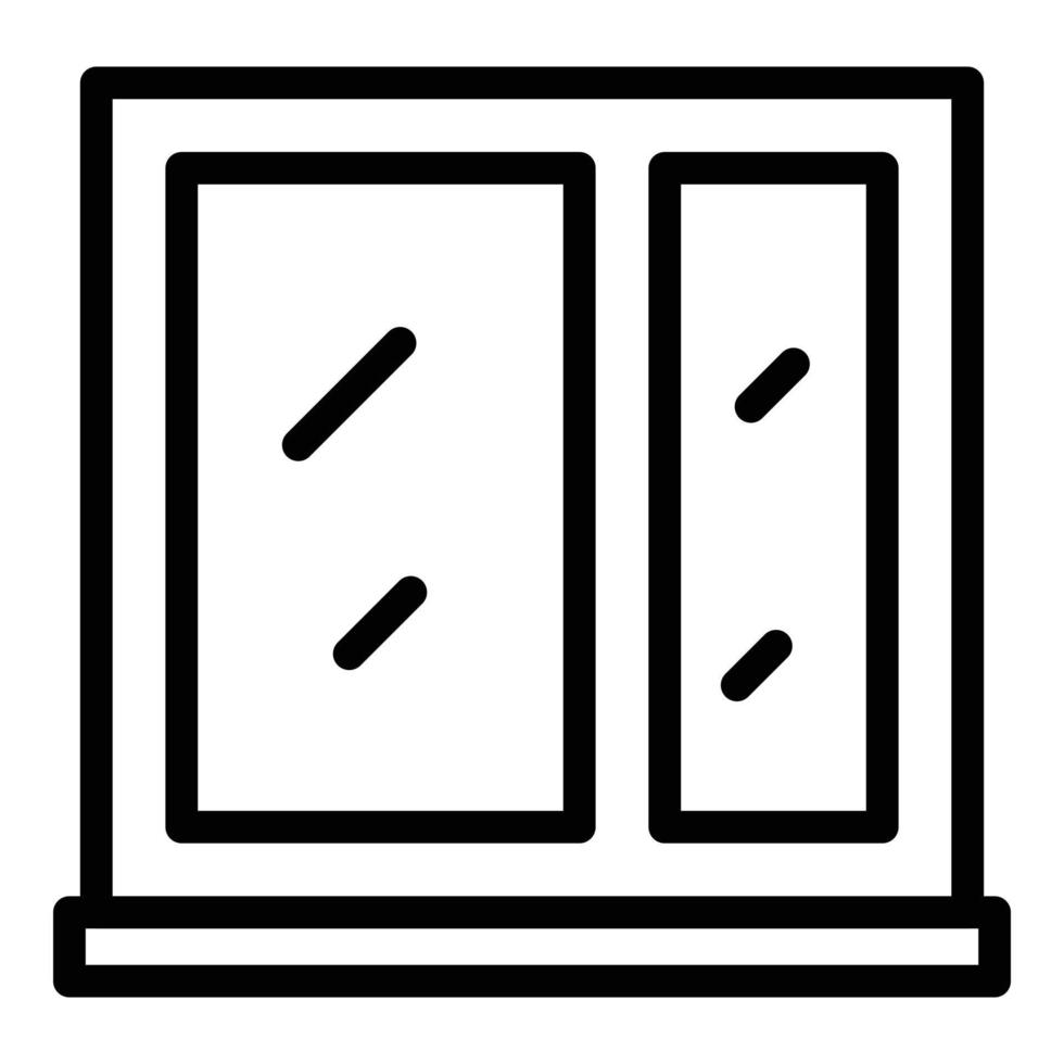 icône de fenêtre propre, style de contour vecteur