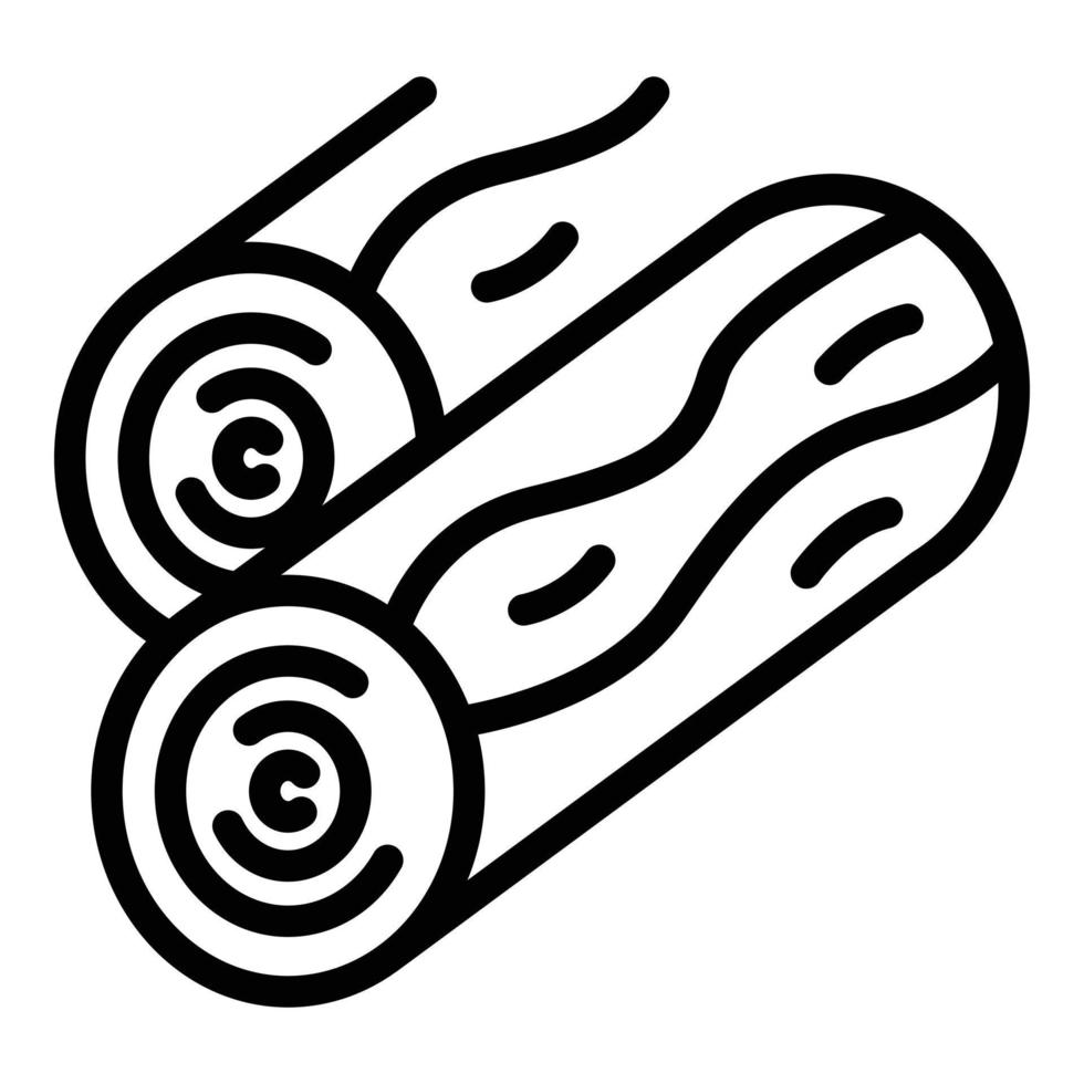 icône de barres de bois, style de contour vecteur
