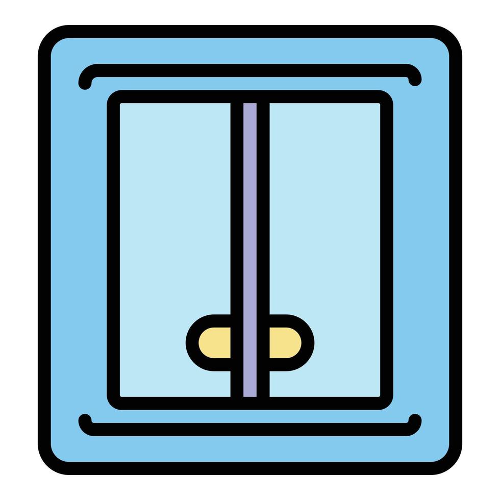 vecteur de contour de couleur d'icône de disjoncteur de lumière électrique