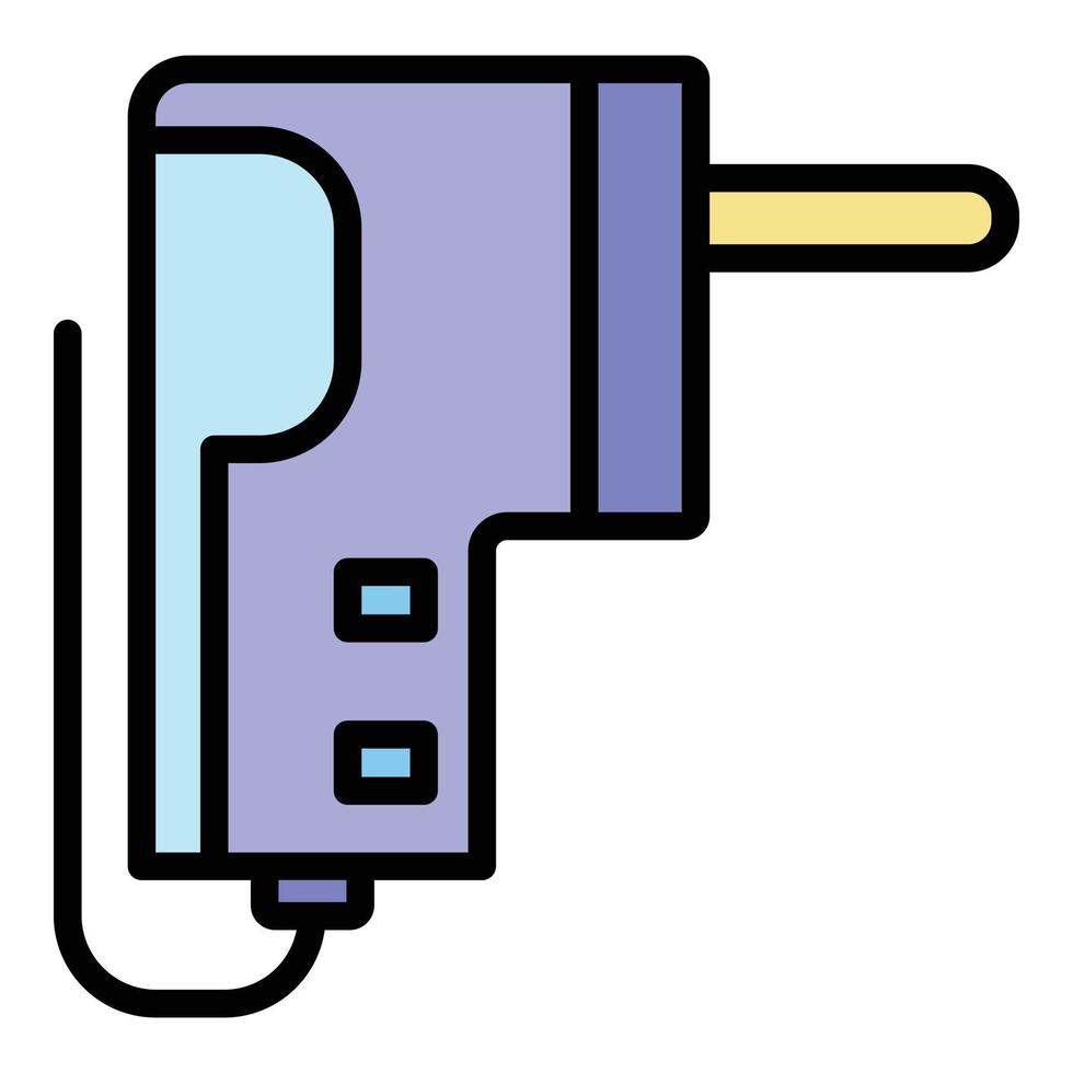 vecteur de contour de couleur d'icône de prise sûre eco