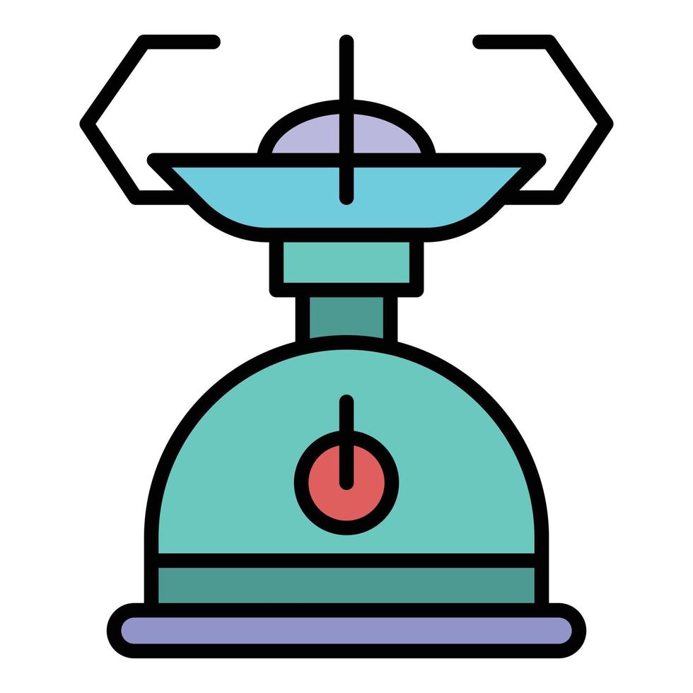 vecteur de contour de couleur d'icône de brûleur de camp extérieur