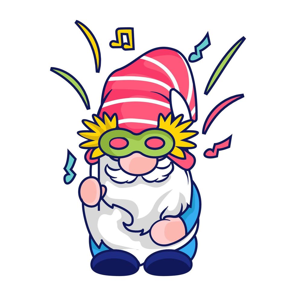 mignon gnome nouvel an 2023 et clipart de personnage de noël. vecteur