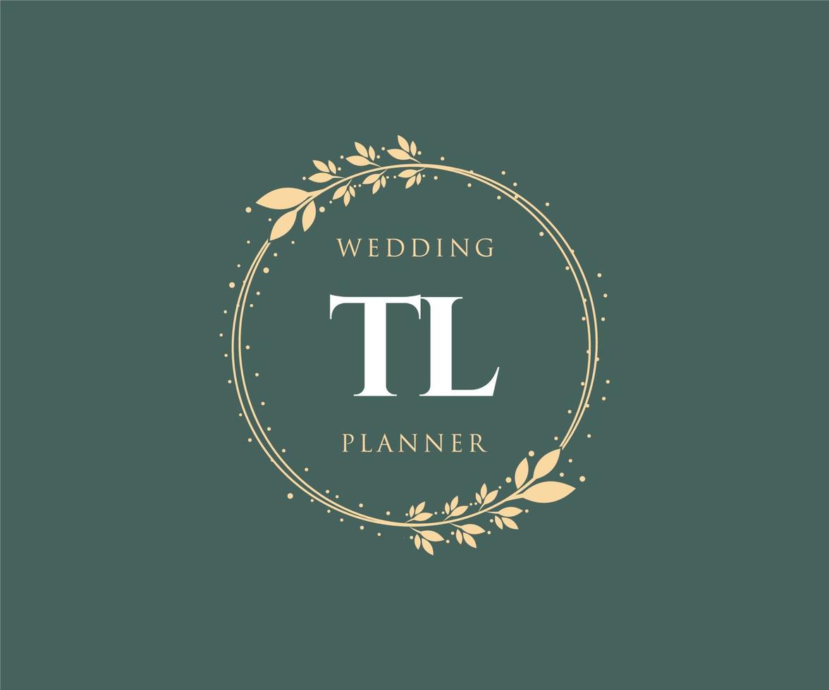 tl initiales lettre mariage monogramme logos collection, modèles minimalistes et floraux modernes dessinés à la main pour cartes d'invitation, réservez la date, identité élégante pour restaurant, boutique, café en image vectorielle vecteur