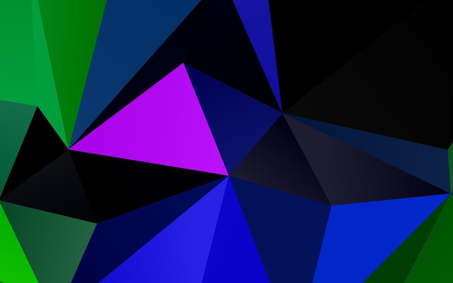 modèle triangulaire brillant multicolore foncé, vecteur arc-en-ciel.