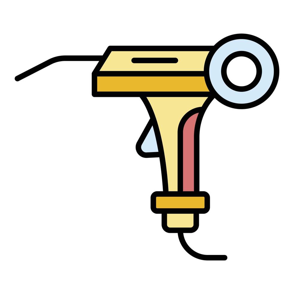 Vecteur de contour de couleur d'icône de support d'électrode