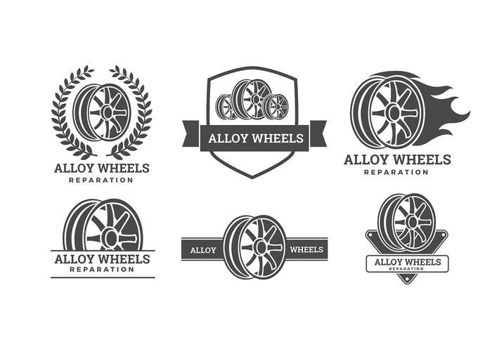 Logos de roue en alliage vecteur gratuit