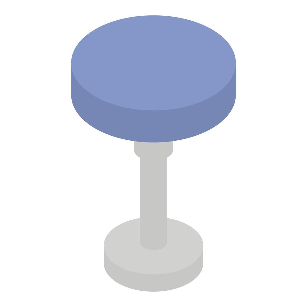 icône de chaise ronde sans dossier, style isométrique vecteur