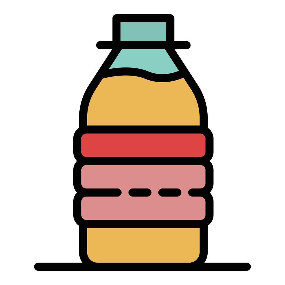 vecteur de contour de couleur d'icône de bouteille de protéines de lait