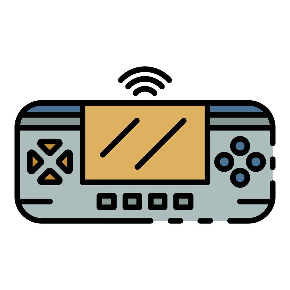 vecteur de contour de couleur d'icône de gadget de contrôle de jeu