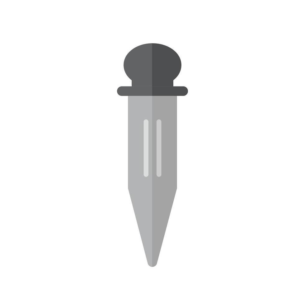 icône de compte-gouttes plat en niveaux de gris vecteur