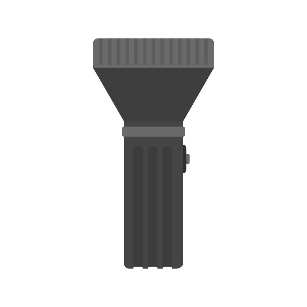 icône de lampe de poche en niveaux de gris plat vecteur