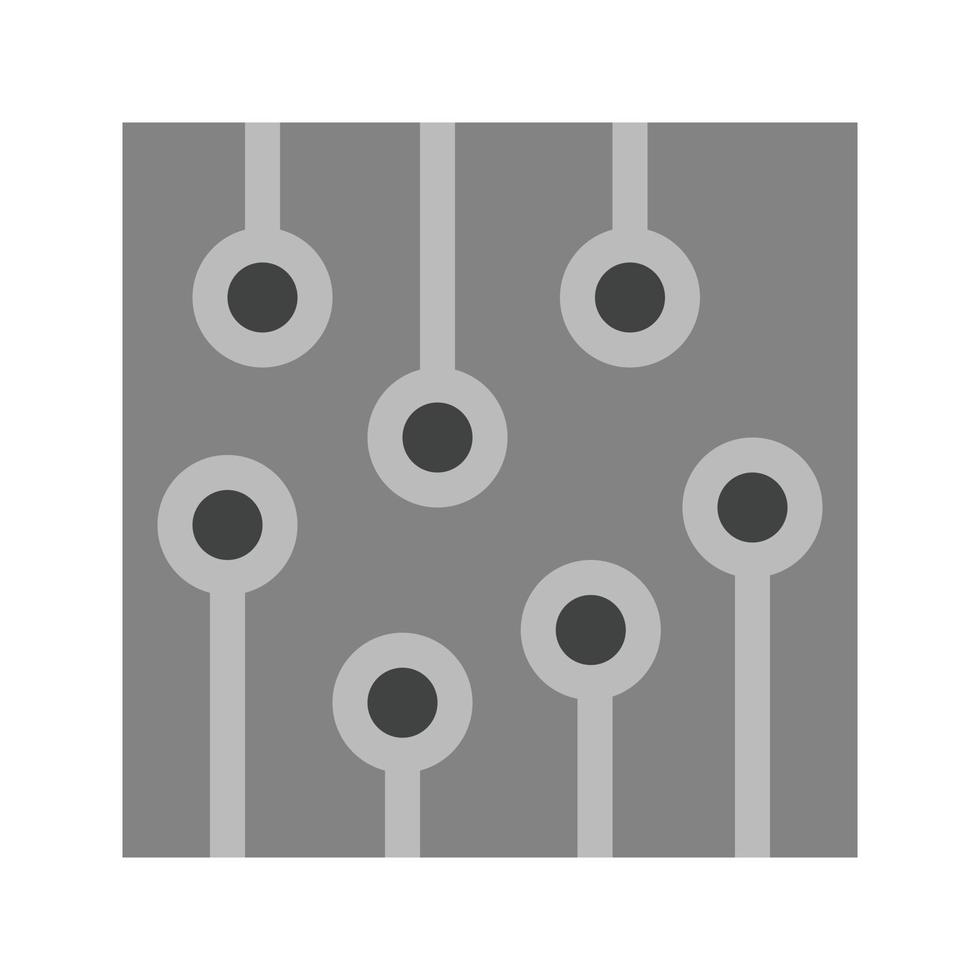 icône plate en niveaux de gris du circuit vecteur