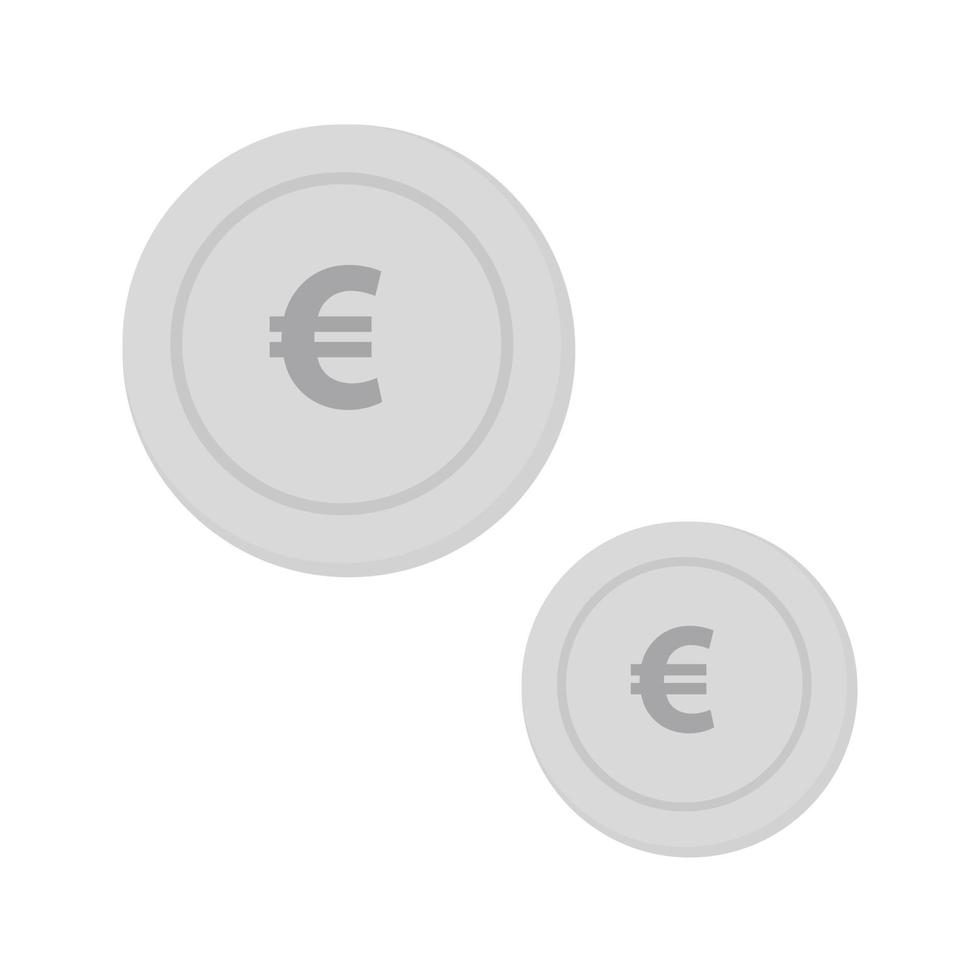 icône de monnaie plate en niveaux de gris vecteur