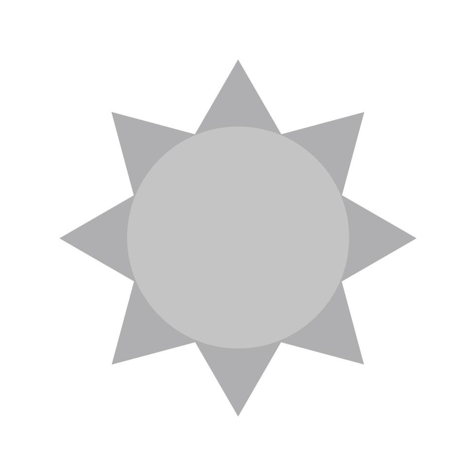 icône plate en niveaux de gris sun ii vecteur