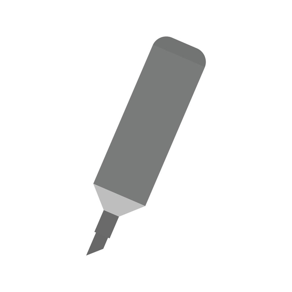 icône de marqueur plat en niveaux de gris vecteur