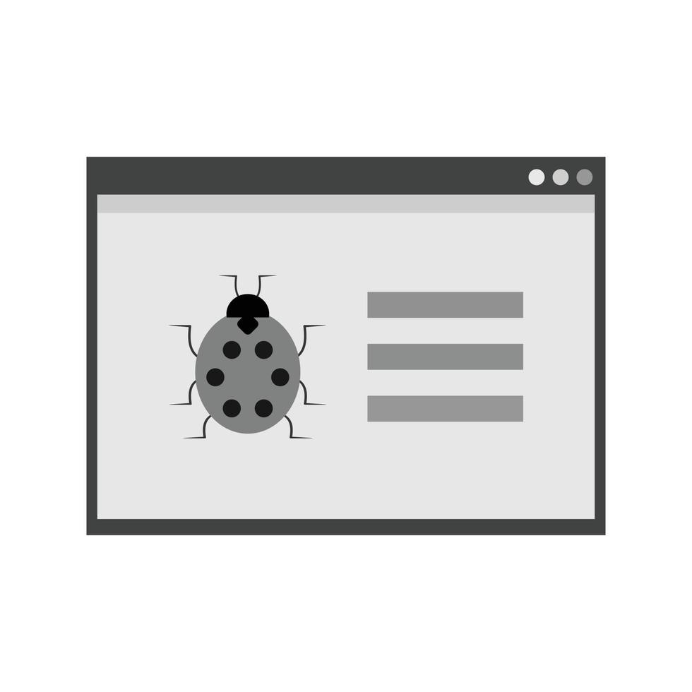 icône plate en niveaux de gris du robot web vecteur