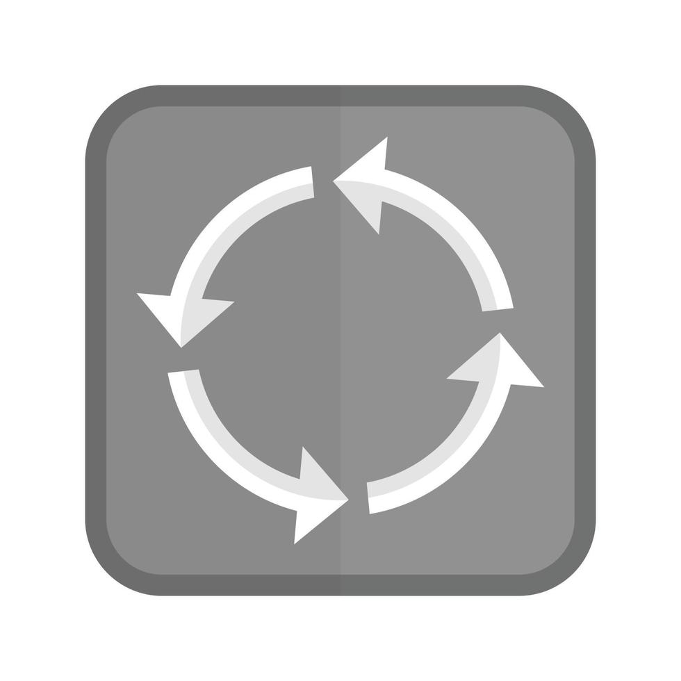 panneau de signalisation circulaire icône plate en niveaux de gris vecteur