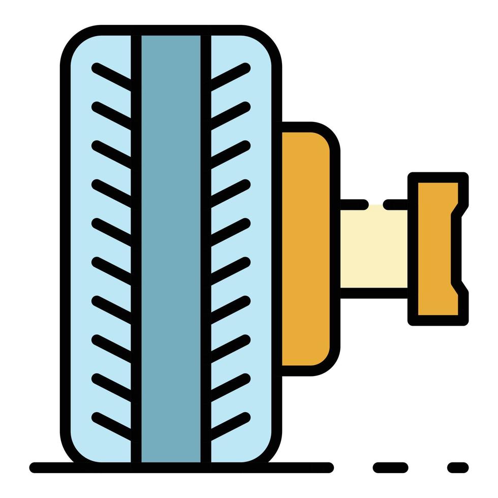 vecteur de contour de couleur d'icône de pneu de voiture