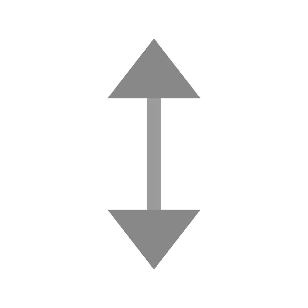 icône plate en niveaux de gris de haut en bas ii vecteur