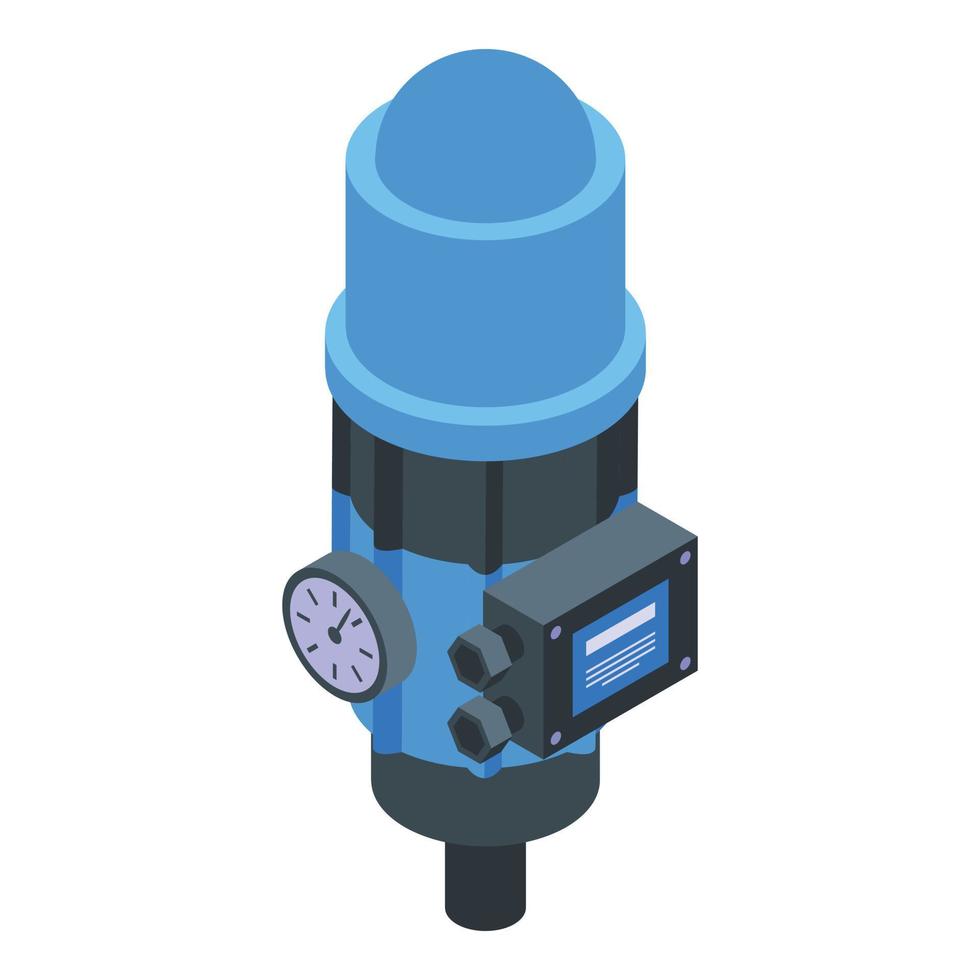 icône de pompe à eau de jardin, style isométrique vecteur