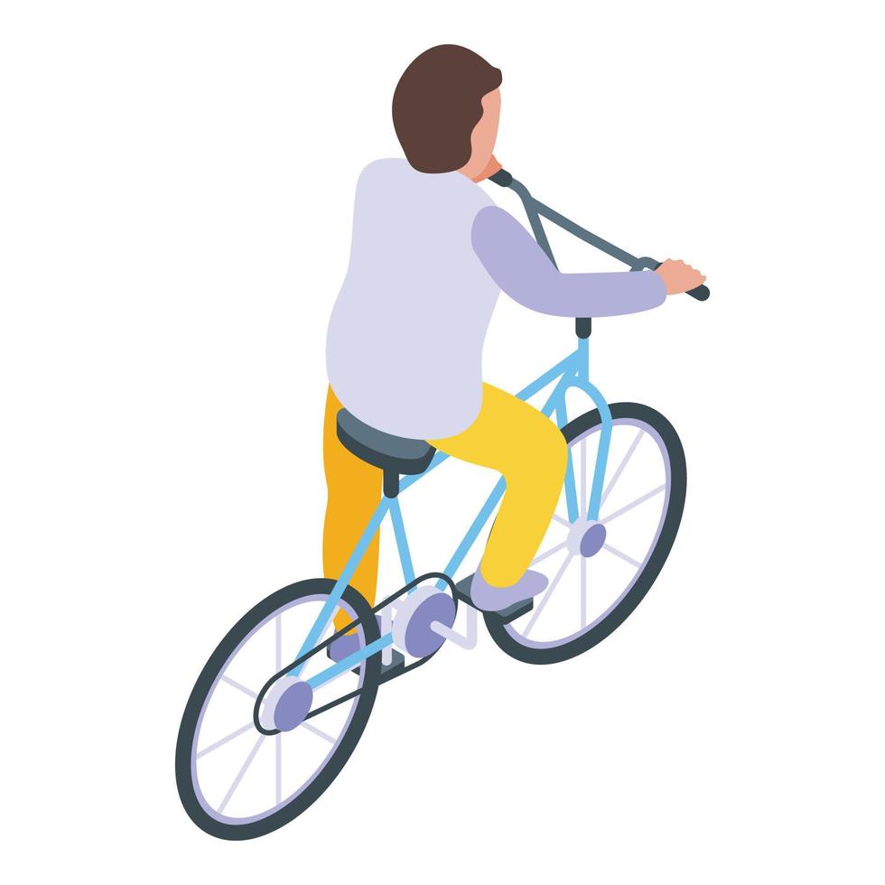 icône de vélo enfant actif, style isométrique vecteur
