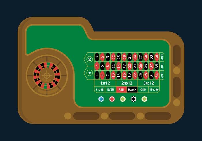 Illustration de la table de roulette vecteur