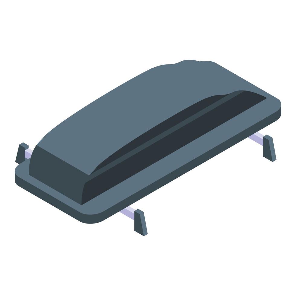 icône de coffre de toit de voiture, style isométrique vecteur