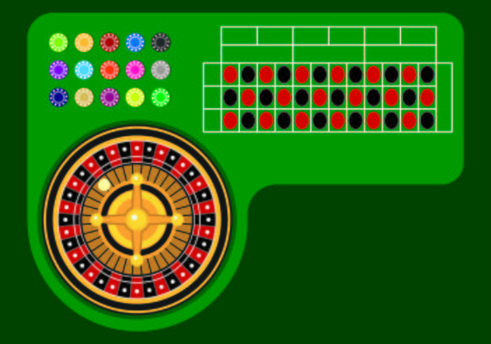 Exemple de table vectorielle de la roulette vecteur