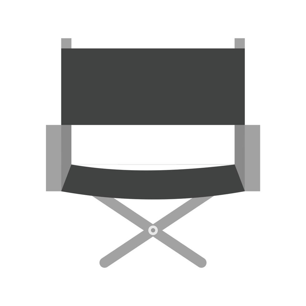 chaise de réalisateur icône plate en niveaux de gris vecteur